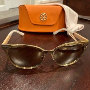 Tory Burch Gold Frame Sunglasses.